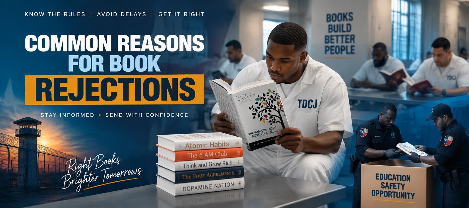 Common Reasons for Book Rejections by Texas Prisons